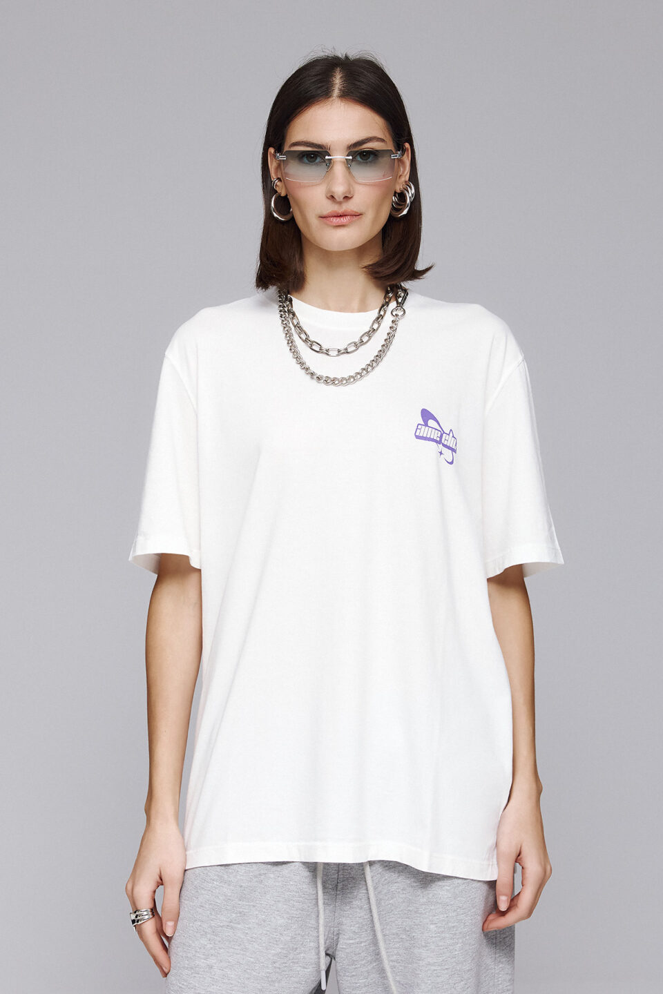 T-SHIRT STAR IN STONE WASHED WHITE