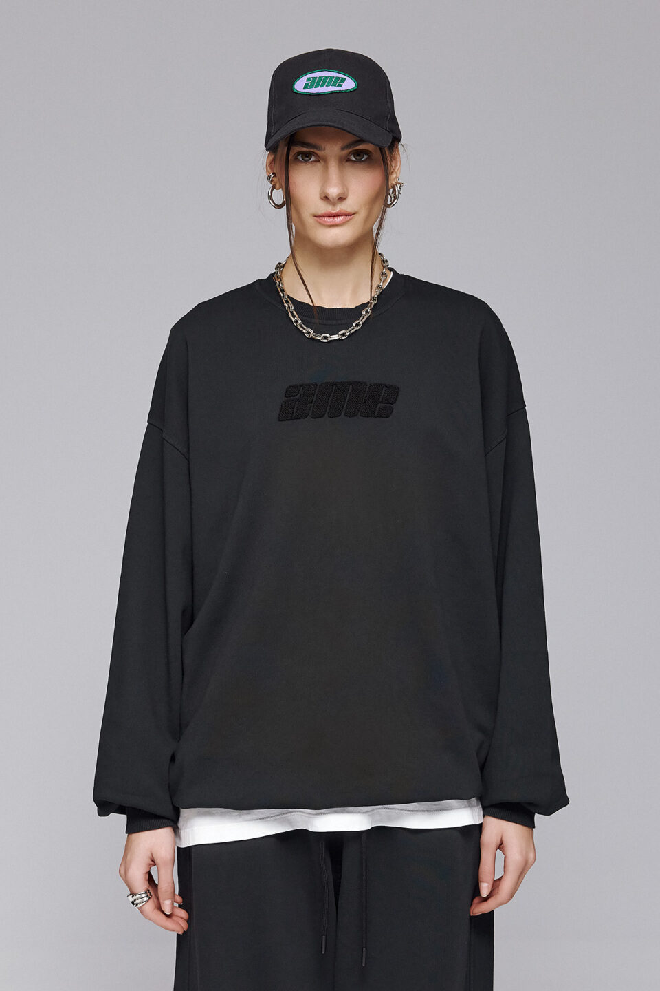 SWEATSHIRT RACING IN BLACK