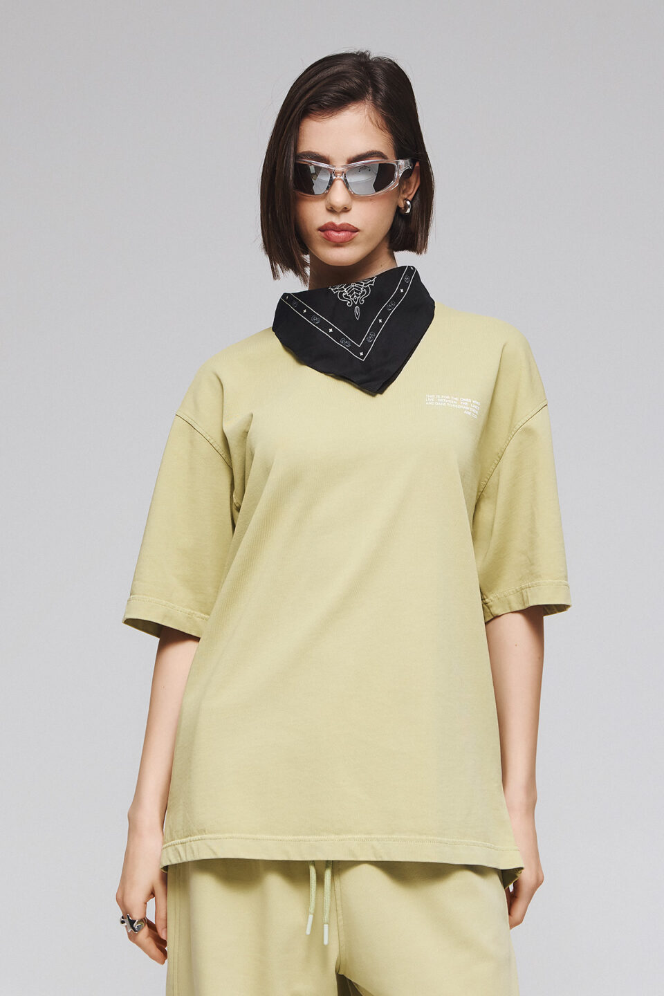 UNISEX T-SHIRT REDRAW IN SAGE GREEN