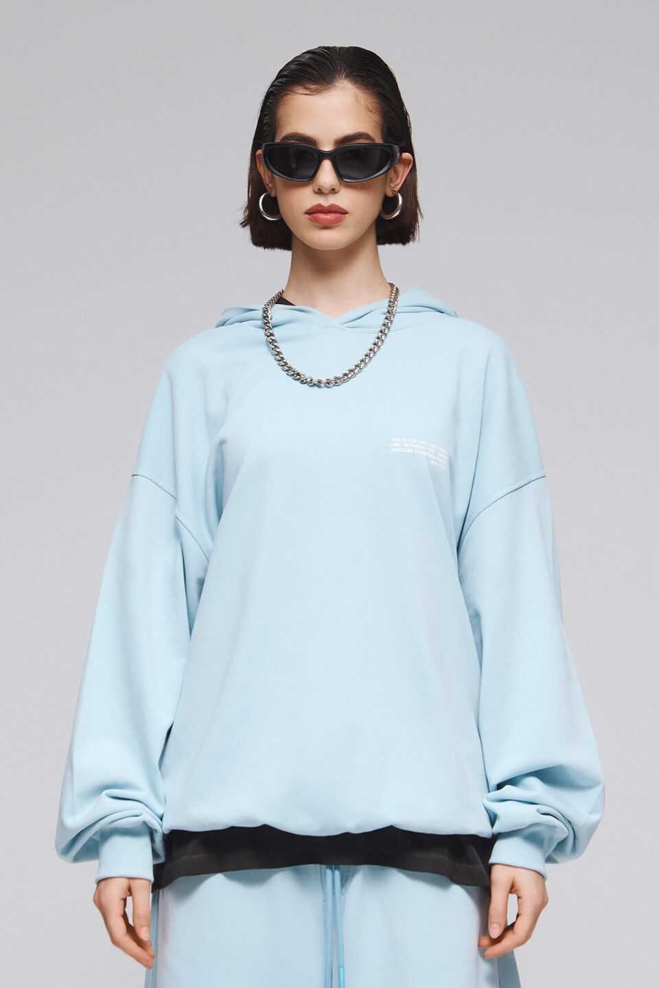 HOODIE REDRAW IN ICY BLUE