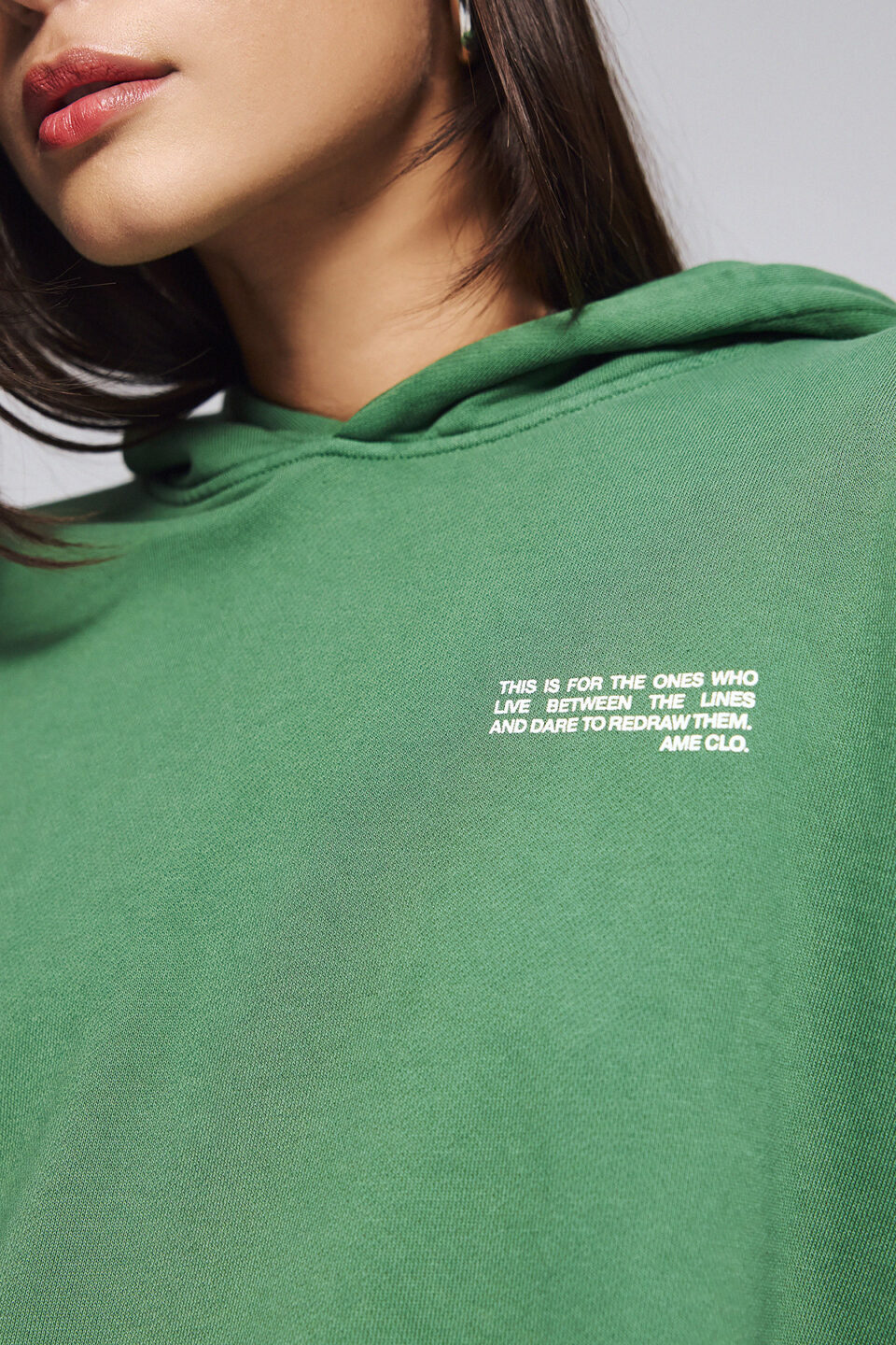 HOODIE REDRAW IN STONE WASHED GREEN