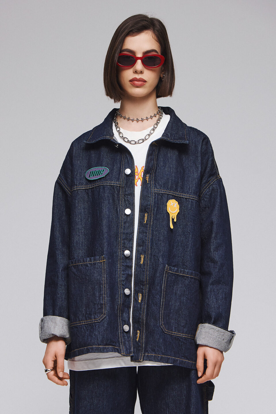OVERSIZED DENIM JACKET-DEEP INDIGO WASH