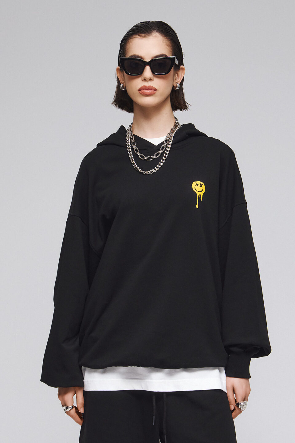 UNISEX HOODIE BEND THE RULES IN BLACK