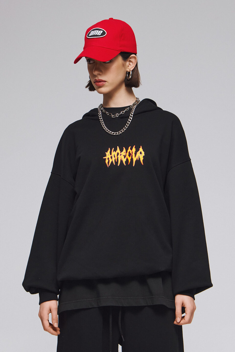 UNISEX HOODIE DOUBLE A IN BLACK
