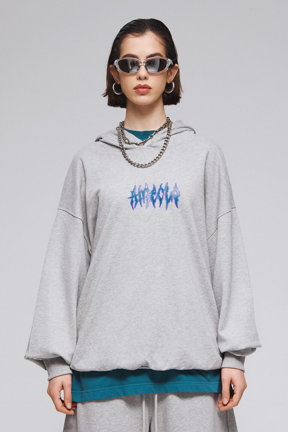 UNISEX HOODIE DOUBLE A IN GREY