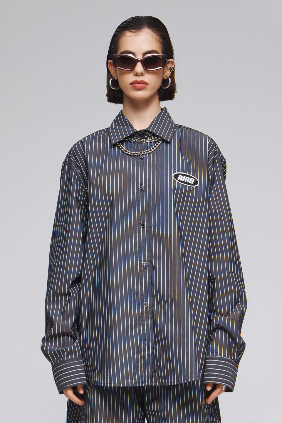UNISEX STRIPED SHIRT ON BLACK BASE